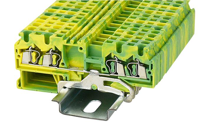MULTICOMP PRO MP012887 DIN Rail Mount Terminal Block, 4 Ways, 28 AWG, 12 AWG, 2.5 mm&sup2;, Clamp