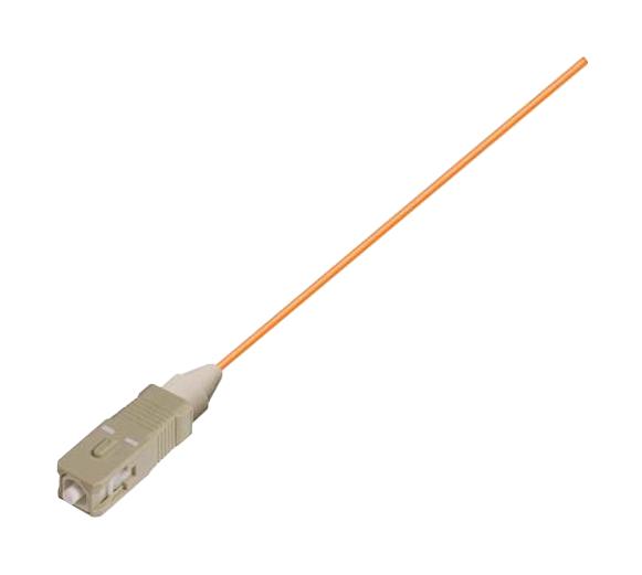 L-COM FPT9OM3-SC-ORG-1 Fibre Optic Cable, Multimode, 1 Fibre, 50&micro;m/125&micro;mDia, SC Simplex-Pigtail, 1m