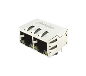 PULSE ELECTRONICS JXD0-2015NL Modular Connector, RJ45 Jack, 1 x 2 (Ganged), 8P8C, Cat3, Cat5, Through Hole Mount