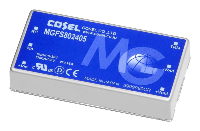 COSEL MGFS80483R3 Isolated Through Hole DC/DC Converter, ITE, DIP, 4:1, 59.4 W, 1 Output, 3.3 V