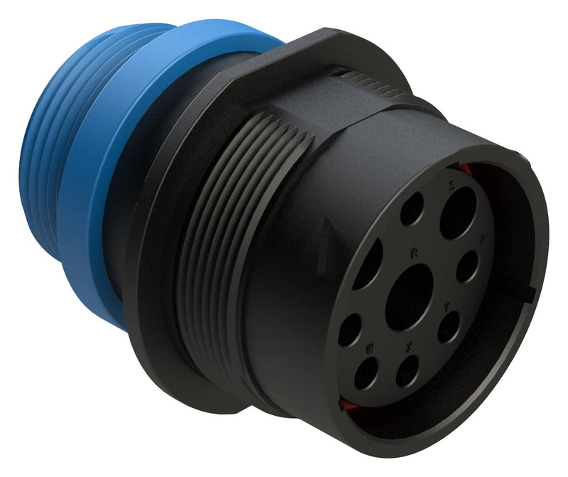 AMPHENOL SINE/TUCHEL AHDP04-24-09SR-STA 9 POSITION RECEPTACLE, SOCKET, SHELL SIZE 24, REDUCED DIAMETER SEAL (BLUE), SMALL THREAD ADAPTER 86AK2761