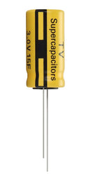 EATON ELECTRONICS TV1325-3R0156-R Supercapacitor, 15 F, 3 V, PC Pin, -10%, +30%, 5 mm, 1000 hours @ 65&deg;C