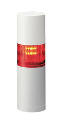 PATLITE LR5-102WEBW-R Signal Tower, Ethernet, Continuous, Flashing, 1 Tier, Red, 85 dB, Direct Mount, 4 Tone, 24 VDC, IP65