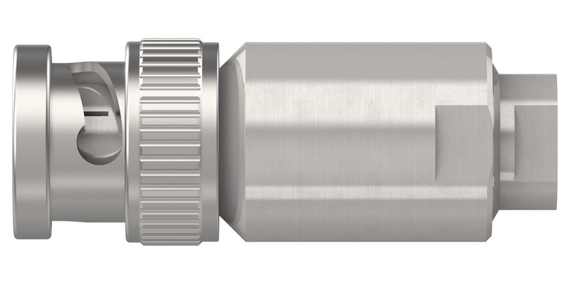 HUBER+SUHNER 11"BNC-50-3-16/133"NE RF / Coaxial Connector, BNC Coaxial, Straight Plug, Crimp, 50 ohm