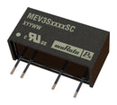 MURATA POWER SOLUTIONS MEV3S1215SC Isolated Through Hole DC/DC Converter, 3kV Isolation, ITE, 1:1, 3 W, 1 Output, 15 V, 200 mA
