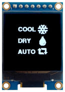 Midas Displays MDOB128128DV-WS MDOB128128DV-WS Graphic Oled 128 x Pixels White on Black 3V SPI 38.6mm 26.4mm -40 &deg;C