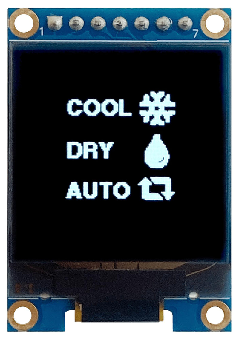 Midas Displays MDOB128128DV-WS MDOB128128DV-WS Graphic Oled 128 x Pixels White on Black 3V SPI 38.6mm 26.4mm -40 &deg;C