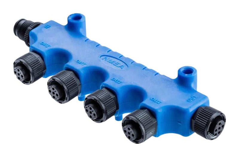 AMPHENOL LTW P-555555-FFFFFM-S001 Sensor Splitter, NMEA 2000, T - Style, Cable Mount, 5 Position Plug, 5 x 5 Position Receptacle