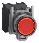 SCHNEIDER ELECTRIC XB4BP483BM5GEX PB SWITCH, DPST-NO, 6A, 120VAC, RED