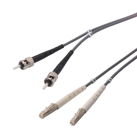 L-COM FODST-LC-03 Fibre Optic Cable, Multimode, 2 Fibres, 62.5&micro;m/125&micro;mDia, ST-LC Duplex, 3m