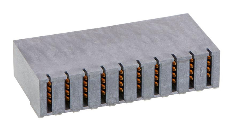 MOLEX 219564-0040 Rectangular Power Connector, R/A, 10 Contacts, Guardian HD 219564 Series, PCB Mount, Press Fit