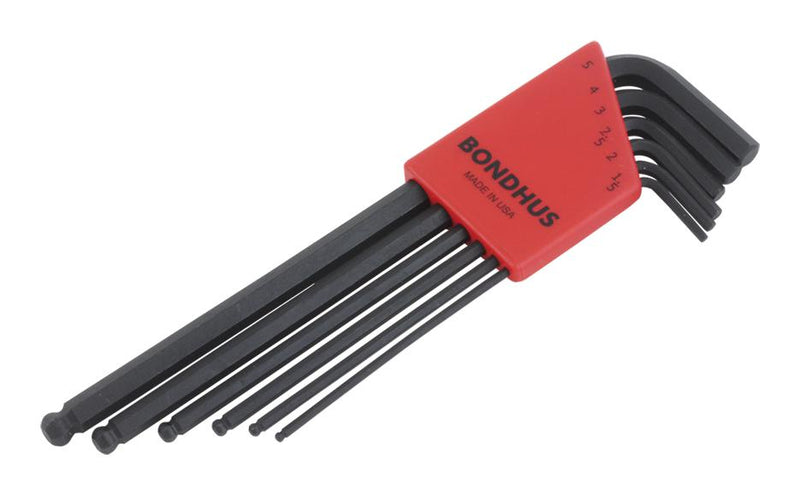 BONDHUS 10946 (BLX6MM) Wrench Set, 6 Pieces of 1.5mm to 5mm Ball End Hex Keys