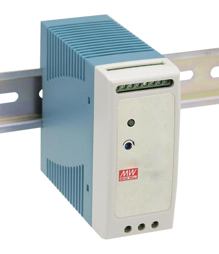 MEAN WELL DRC-60A AC/DC DIN Rail Power Supply (PSU), Battery Charger (UPS Function), ITE, 1 Output, 59.34 W, 13.8 VDC