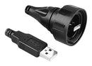 BULGIN LIMITED PX0840/AA/3M00 USB Cable, Type A Plug to Sealed Type A Plug, 3 m, 9.8 ft, USB 2.0, Black