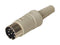Hirschmann MAS 80 SN MAS SN DIN Audio / Video Connector 262&deg; Type 8 Contacts Plug Cable Mount Solder Tin Plated