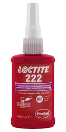 LOCTITE 222. Adhesive, Dimethacrylate Ester, Low Strength, Low Viscosity, Purple, Bottle, 50 ml