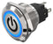 EAO 82-6151.1124.B002 Vandal Resistant Switch, Standby, 82 Series, 22 mm, SPDT, Momentary, Round Flat Flush, Natural
