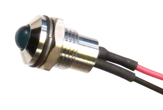 CML INNOVATIVE TECHNOLOGIES 19040007WE LED Panel Mount Indicator, Blue, 3.8 V, 8 mm, 20 mA, 45 mcd, IP40