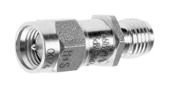 HUBER+SUHNER 6603"SMA-50-1/199"NE RF Fixed Attenuator, SMA Plug to SMA Jack, 3 dB, DC to 18GHz, 2 W, 50 ohm, Stainless Steel