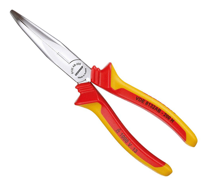 GEDORE 1552139 Pliers, Telephone, VDE, Insulating Sleeves, Angled Pattern, Steel, 160 mm Length