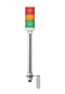 SCHNEIDER ELECTRIC XVC4B3 Beacon, LED, Green, Orange, Red, Steady, 24VDC, IP23, IP54, 40mm Dia., 473.5mm Height