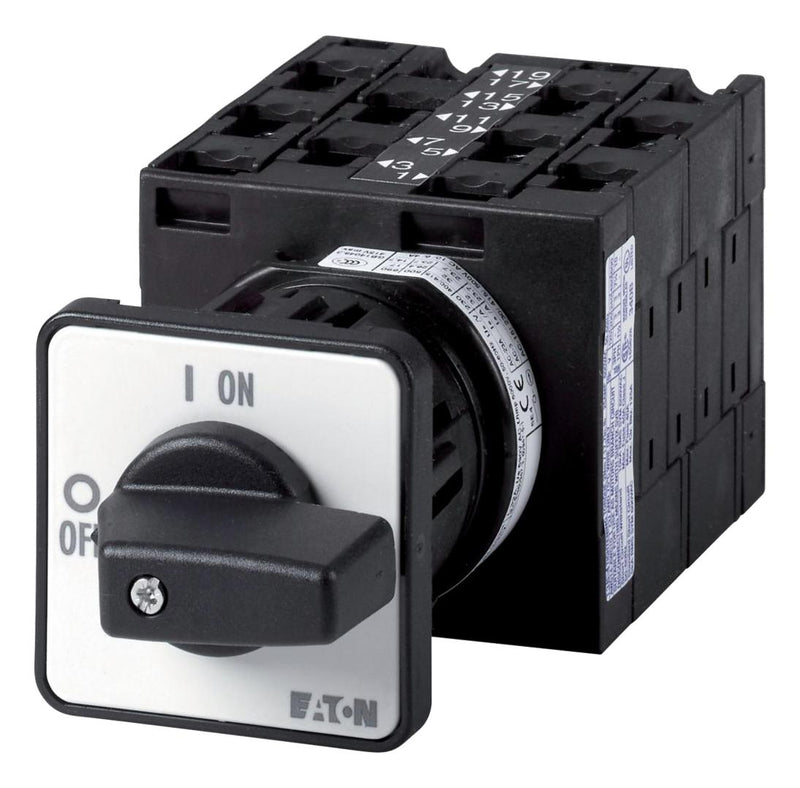 EATON MOELLER T3-5-8361/Z Rotary Switch, Change Over, 3 Position, 5 Pole, 60 &deg;, 32 A, 690 V, T3 Series