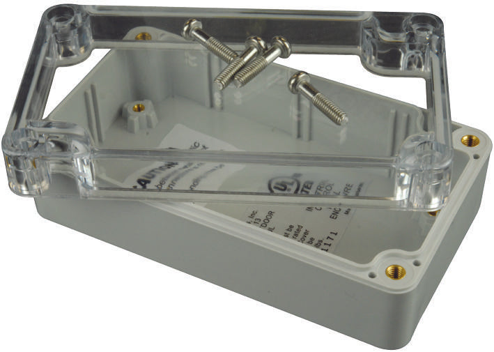 BUD INDUSTRIES PN-1321-C ENCLOSURE JUNCTION BOX POLYCARBONATE GREY