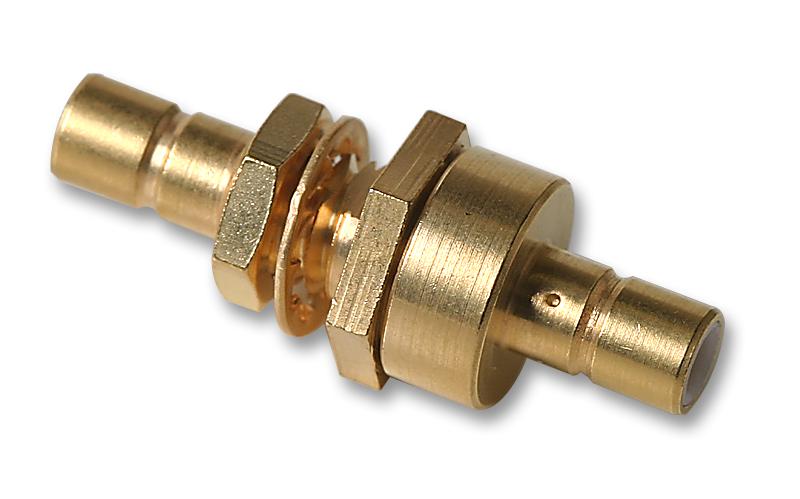 Radiall R114753000 R114753000 RF / Coaxial Adapter SMB Plug Straight Bulkhead 50 ohm
