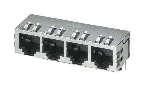 PHOENIX CONTACT 1149849 Modular Connector, RJ45 Jack, 1 x 4 (Ganged), 8P8C, IP20, Through Hole Mount