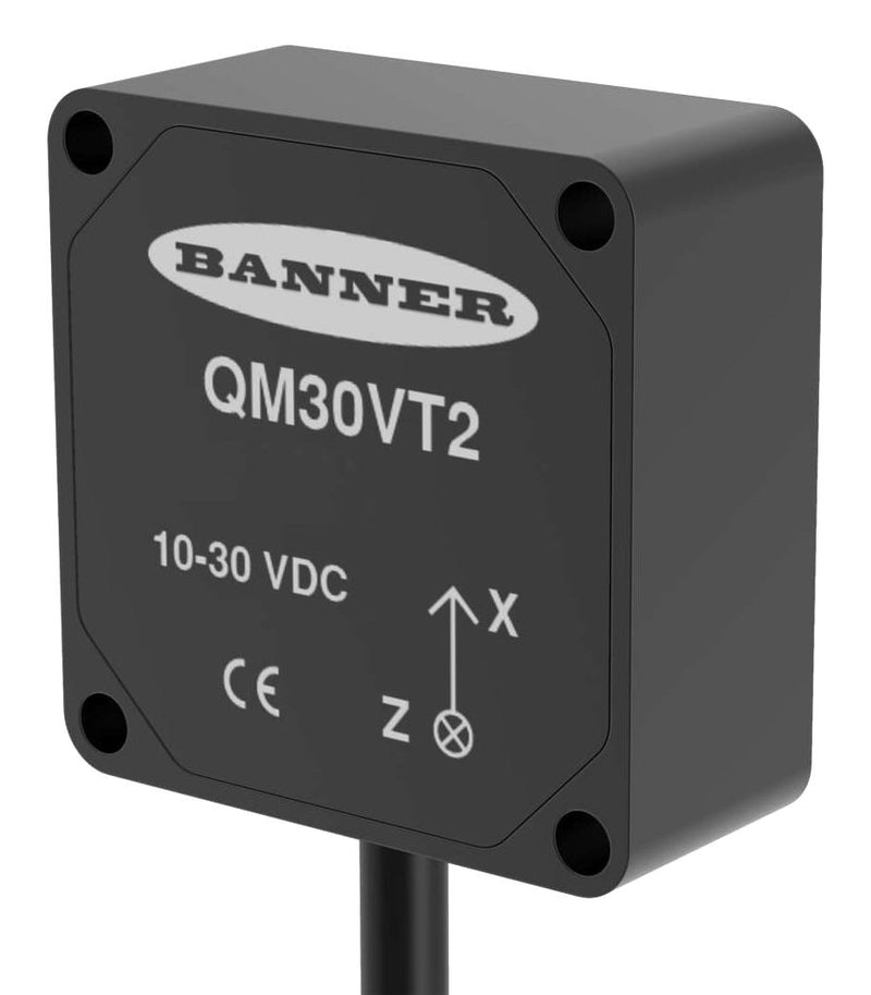 BANNER ENGINEERING QM30VT2-QP Vibration/Temperature Sensor, 9mA, 30VDC