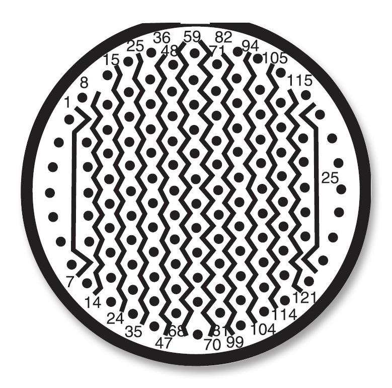 AMPHENOL SOCAPEX D38999/26WJ35AA Circular Connector, MIL-DTL-38999 Series III, DS38999/26 Series, Straight Plug, 128 Contacts