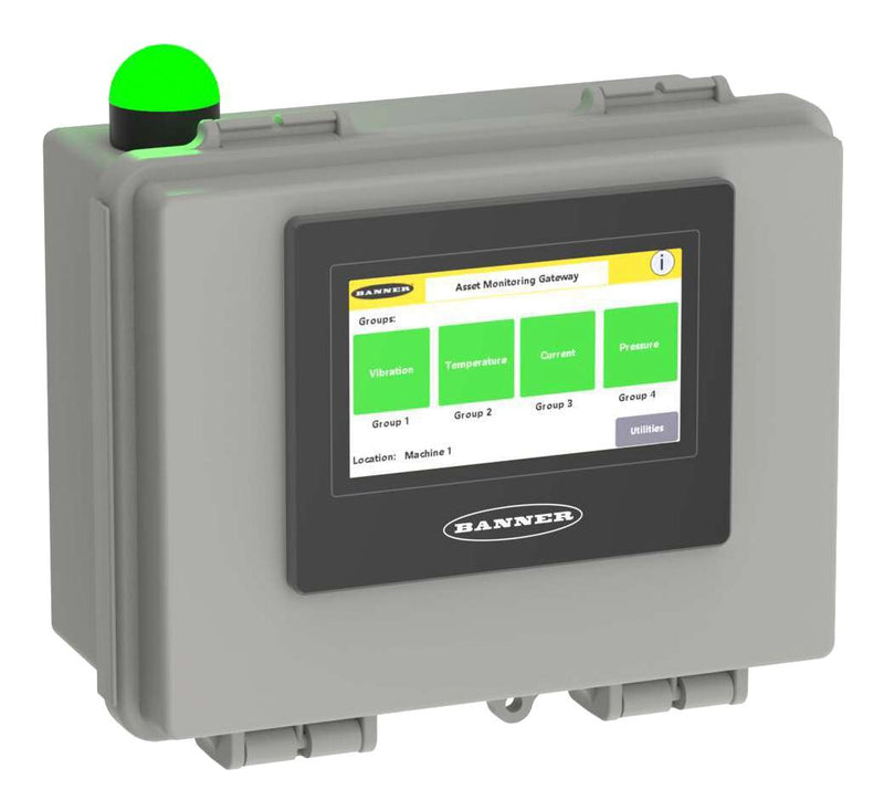 BANNER ENGINEERING AMG-SNAP-ID-C Asset Monitoring Gateway, M12 D-Coded Port, Desktop / Wall Mount
