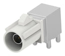 TE CONNECTIVITY 2485540-2 RF / Coaxial Connector, Signal&nbsp;White, FAKRA Coaxial, Right Angle Plug, Through Hole Right Angle