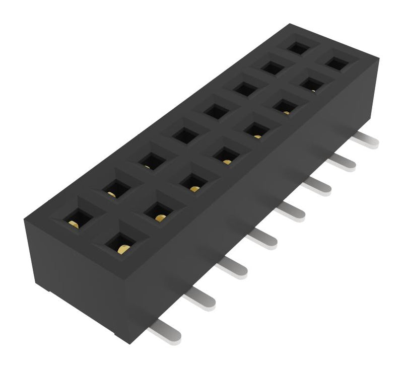 AMPHENOL COMMUNICATIONS SOLUTIONS 10165448-00016C1LF PCB Receptacle, Board-to-Board, 1.27 mm, 2 Rows, 16 Contacts, Surface Mount Straight