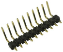 Multicomp PRO MC34755 MC34755 Pin Header Board-to-Board 2.54 mm 1 Rows 10 Contacts Through Hole Right Angle MC34