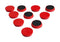 ECLIPSE MAGNETICS RM768/R Marker Magnet, Ferrite, 30 mm Diameter x 7mm Height, Red