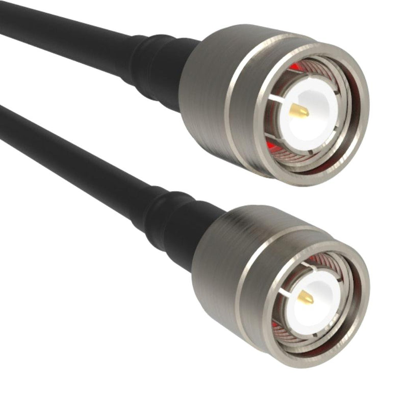 AMPHENOL RF 095-850-274M100 RF / Coaxial Cable Assembly, TNC Plug to TNC Plug, RG58, 50 ohm, 3.3 ft, 1 m, Black