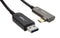 BULGIN LIMITED AOUS3/008 USB Cable, Up to 10Gbps, Type A Plug to 90&deg; Type C Plug, 8 m, 26.2 ft, USB 3.2, Black