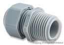 HUBBELL WIRING DEVICES SEC50GA CORD CONNECTOR, STR, NYLON 6.6, NPT 0.5IN, GREY