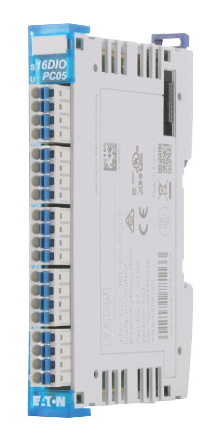 EATON MOELLER XN-322-16DIO-PC05 Digital I/O Module, 8 Input, 8 Output, 18 to 30 VDC, IP20, XN-322 Series