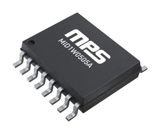 MONOLITHIC POWER SYSTEMS (MPS) MID1W0505AGY-2S-P DC-DC Switching Regulator, Isolated, Fixed, Semi Regulated, 1.5 kV, 4.5 to 5.5V In, 5V Out, WSOIC-16