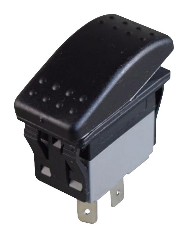 MULTICOMP PRO MPX5-254BNN-NABA-1NN-S Rocker Switch, IP67, (On)-On, DPDT, Non Illuminated, Panel, Snap-In, Black