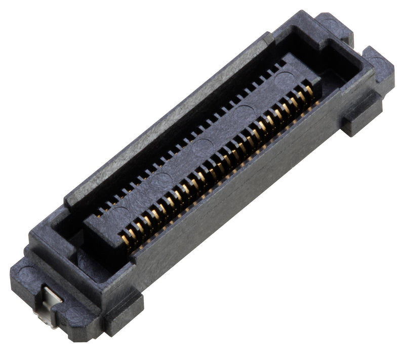 AMPHENOL COMMUNICATIONS SOLUTIONS 10138651-051202LF Mezzanine Connector, Receptacle, 0.5 mm, 2 Rows, 50 Contacts, Surface Mount, Copper Alloy