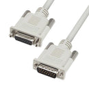 L-COM CS2N15MF-15 Computer Cable, D Subminiature Plug, 15 Way, D Subminiature Socket, 15 Way, 15 ft, 4.6 m