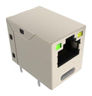 AMPHENOL COMMUNICATIONS SOLUTIONS RJE36188240D Modular Connector, RJ45 Jack with USB C, 2 x 1 (Stacked), 8P8C, Cat3, Cat5, Through Hole Mount