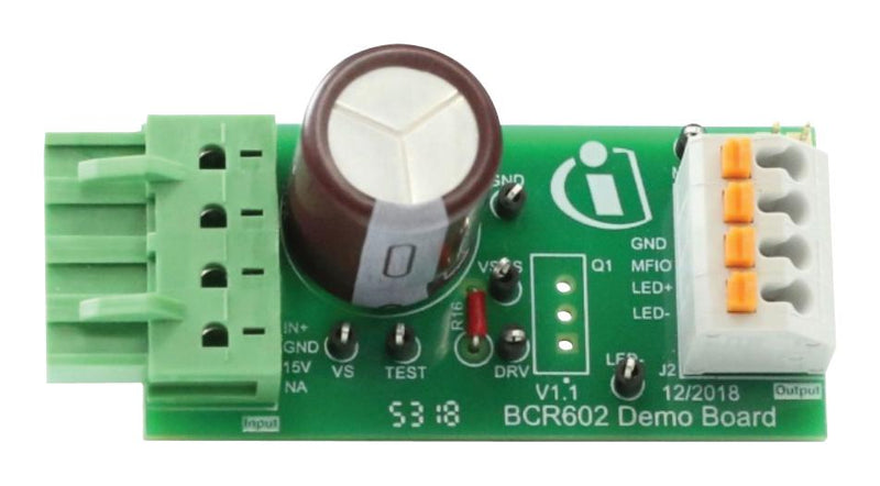 INFINEON DEMOBCR60260VICTRLTOBO1 Evaluation Board, BCR602 LED Controller, DC/DC, 60V, 200mA, Linear, General Lighting SP002798054