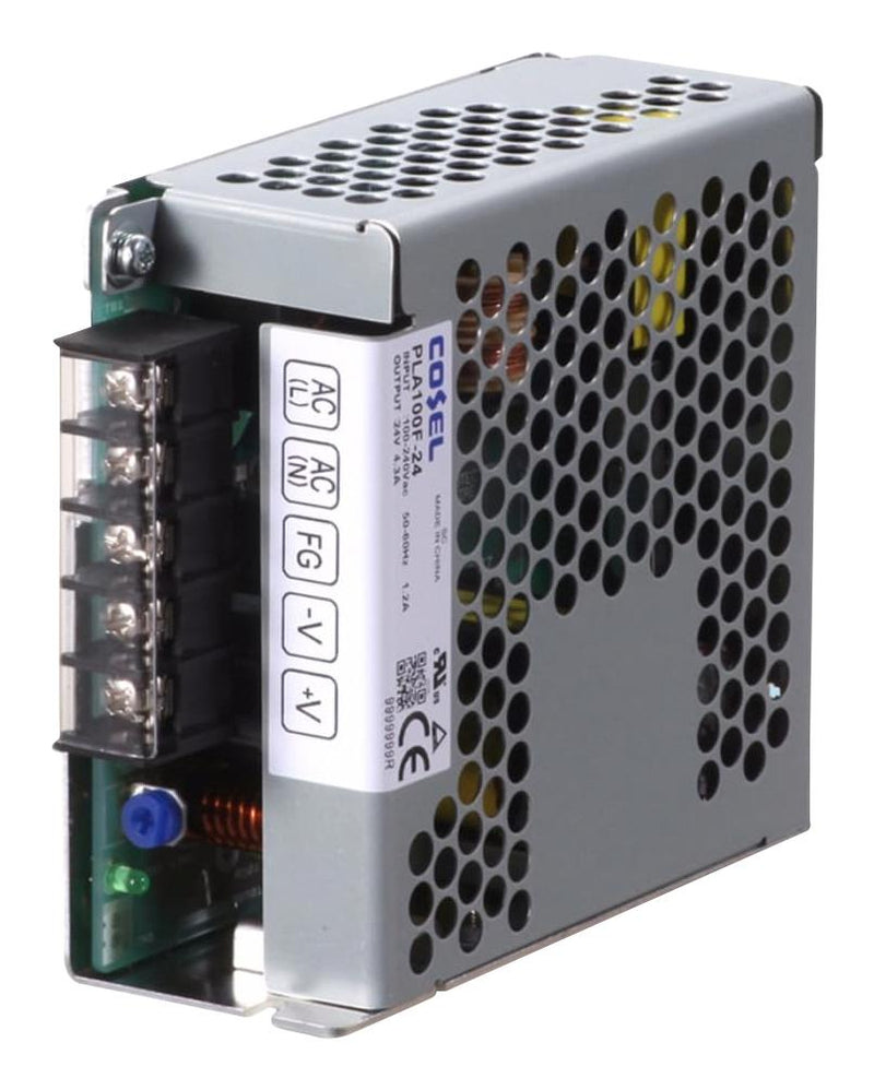 COSEL PJA100F-24 AC/DC Enclosed Power Supply (PSU), ITE, 1 Outputs, 103.2 W, 24 V, 4.3 A