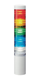 PATLITE LR5-502WENW-RYGBC Signal Tower, Ethernet, Continuous, 5 Tier, Amber/Blue/Green/Red/White, Direct Mount, 24 VDC, IP65