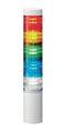 PATLITE LR5-502WENW-RYGBC Signal Tower, Ethernet, Continuous, 5 Tier, Amber/Blue/Green/Red/White, Direct Mount, 24 VDC, IP65
