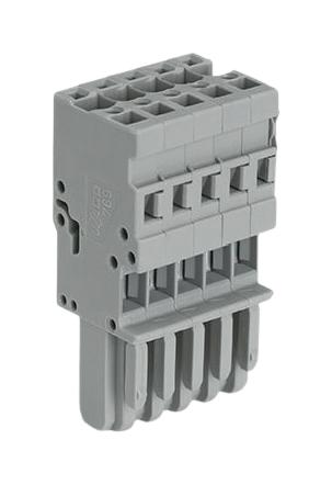 WAGO 769-105 Pluggable Terminal Block, 5 mm, 5 Ways, 4 mm&sup2;, Push In
